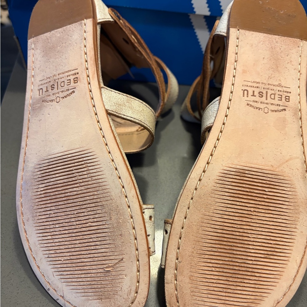Bed Stu White and Brown Artemis Sandals - Picture 7 of 8